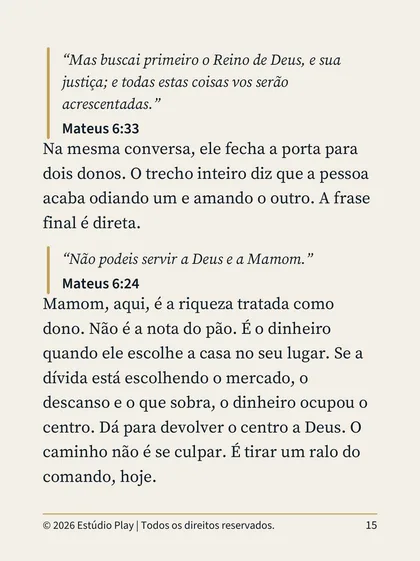 Página de texto da Lição 1, com versículos em destaque